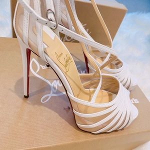 White Christian Louboutin Pumps